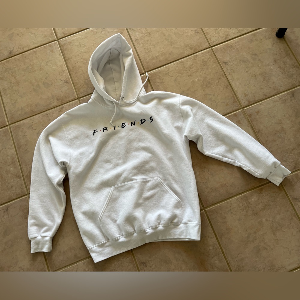 White “Friends” Hoodie - Women’s Large